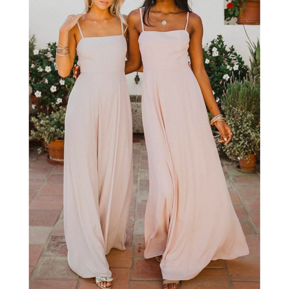 Show Me Your Mumu Lauren Tie Back Dove Grey Chiffon Bridesmaid Maxi Dress - Picture 14 of 16